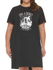 Witch & Letter Print Stretch Tee Sleep Dress