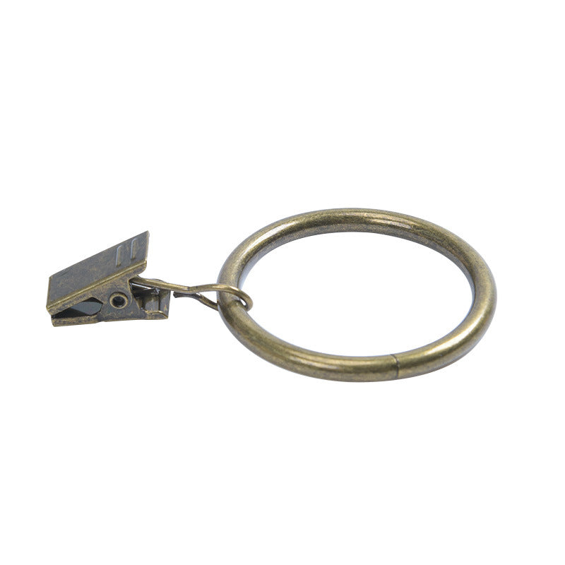 10pcs Curtain Rings w/ Clips Bow Hanger Set Bronze