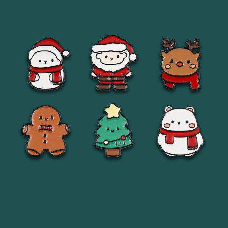 Christmas Santa Claus Corsage Pin Backpack Accessories
