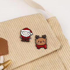 Christmas Santa Claus Corsage Pin Backpack Accessories