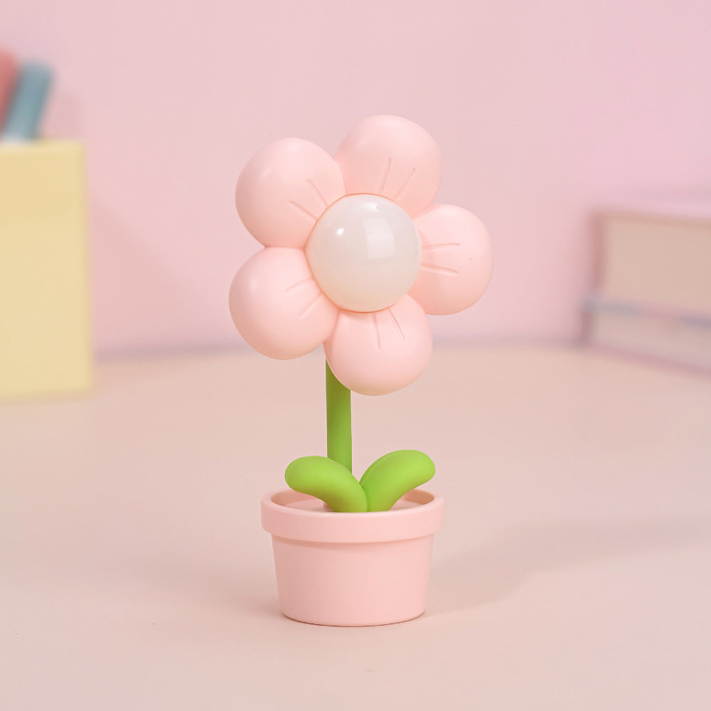 Mini Flower Night Light Bedside Lamp - Creative Desktop Decoration