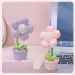 Mini Flower Night Light Bedside Lamp - Creative Desktop Decoration