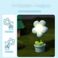 Mini Flower Night Light Bedside Lamp - Creative Desktop Decoration