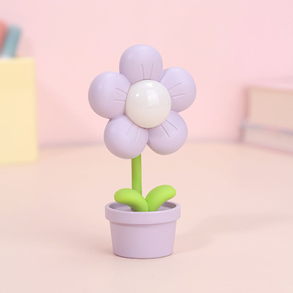Mini Flower Night Light Bedside Lamp - Creative Desktop Decoration