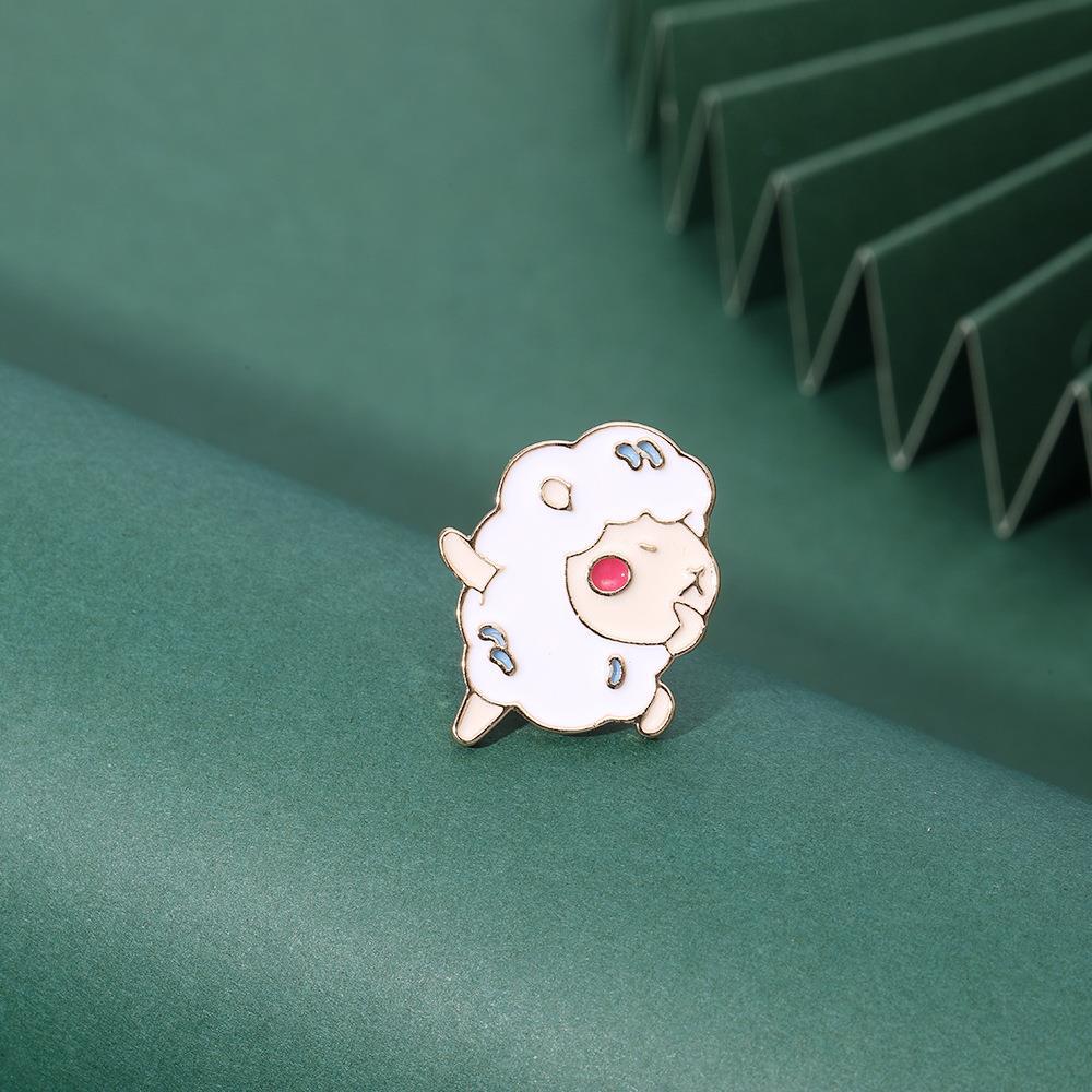 2pcs Sheep Dancing Brooches For Girls Funny Cartoon Animal Jewelry Gift