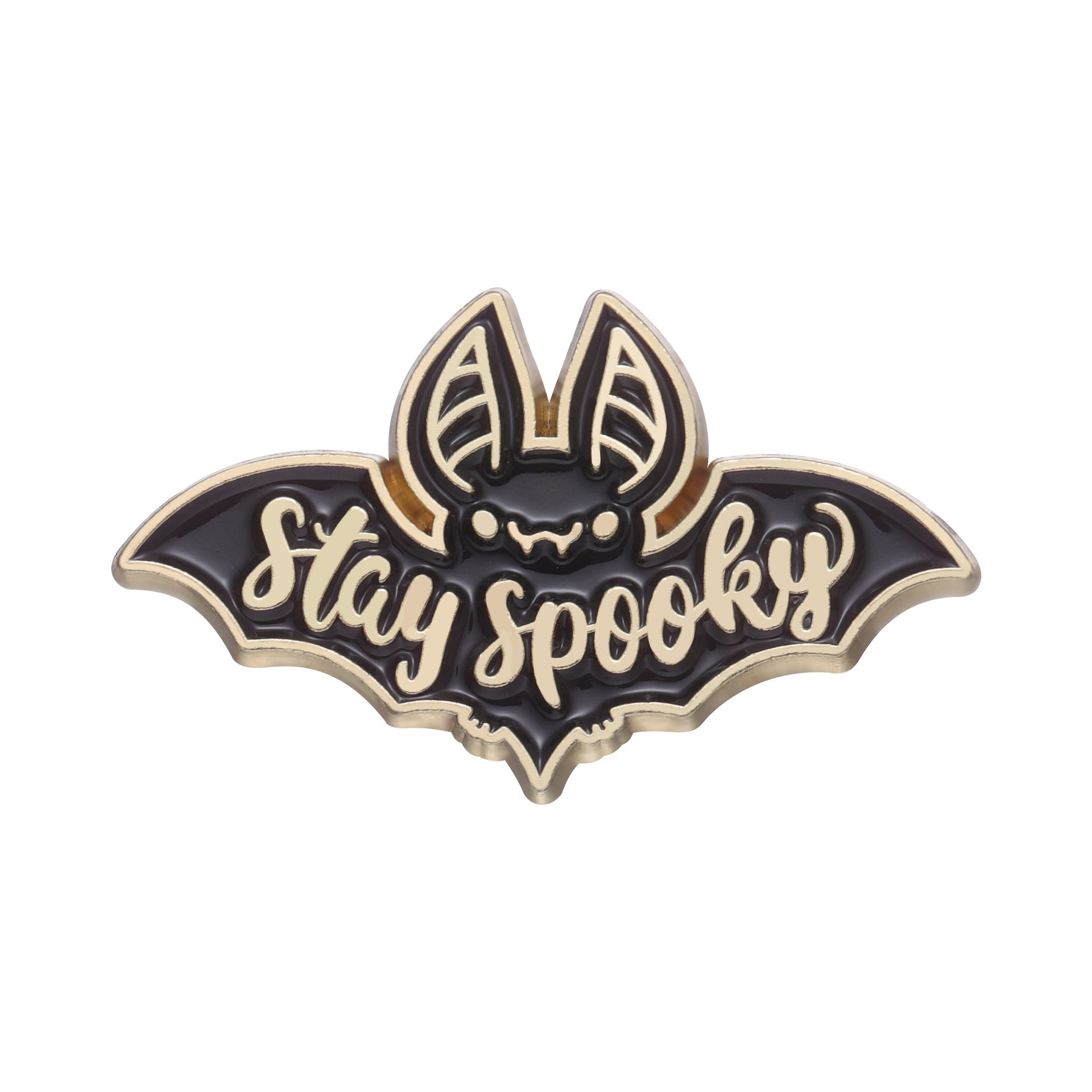 Stay Spooky Bat Enamel Pin Brooch For Girls
