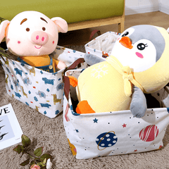 Rectangle Canvas Storage Basket With Handle Large Organizer Bins