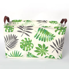 Rectangle Canvas Storage Basket With Handle Large Organizer Bins