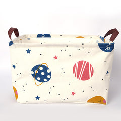 Rectangle Canvas Storage Basket With Handle Large Organizer Bins