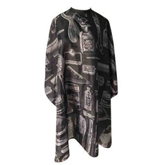Pro Barber Cape White Printed Hairdressing Apron Hair Cutting Cloth