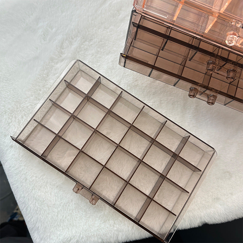 Transparent Jewelry Box Organizer: Large Capacity Divided Storage