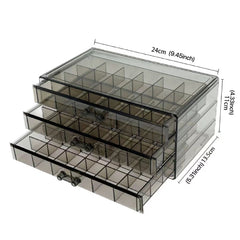 Transparent Jewelry Box Organizer: Large Capacity Divided Storage