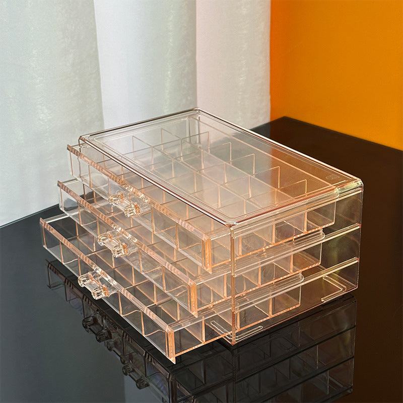 Transparent Jewelry Box Organizer: Large Capacity Divided Storage
