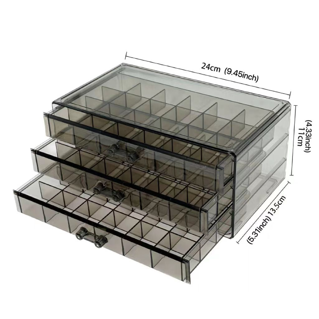 Transparent Jewelry Box Organizer: Large Capacity Divided Storage