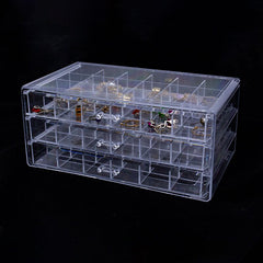Transparent Jewelry Box Organizer: Large Capacity Divided Storage