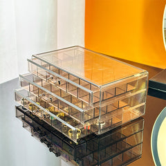 Transparent Jewelry Box Organizer: Large Capacity Divided Storage