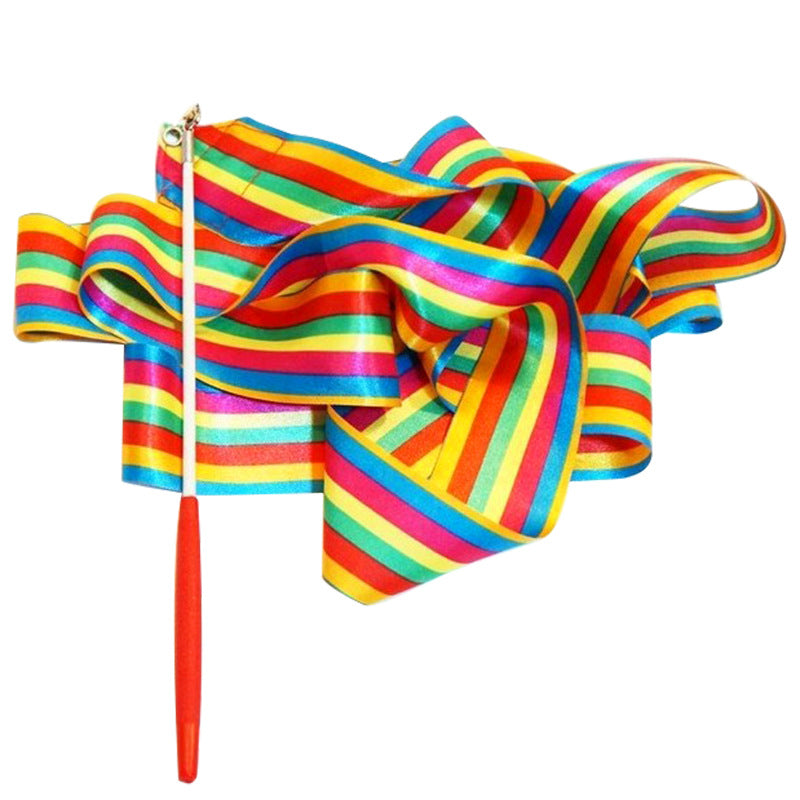 Twirling Ribbon Artistic Gymnastics Rhythmic Rod Streamer Fitness Props