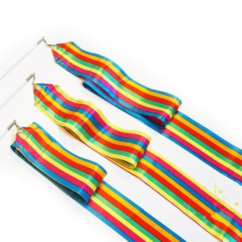 Twirling Ribbon Artistic Gymnastics Rhythmic Rod Streamer Fitness Props