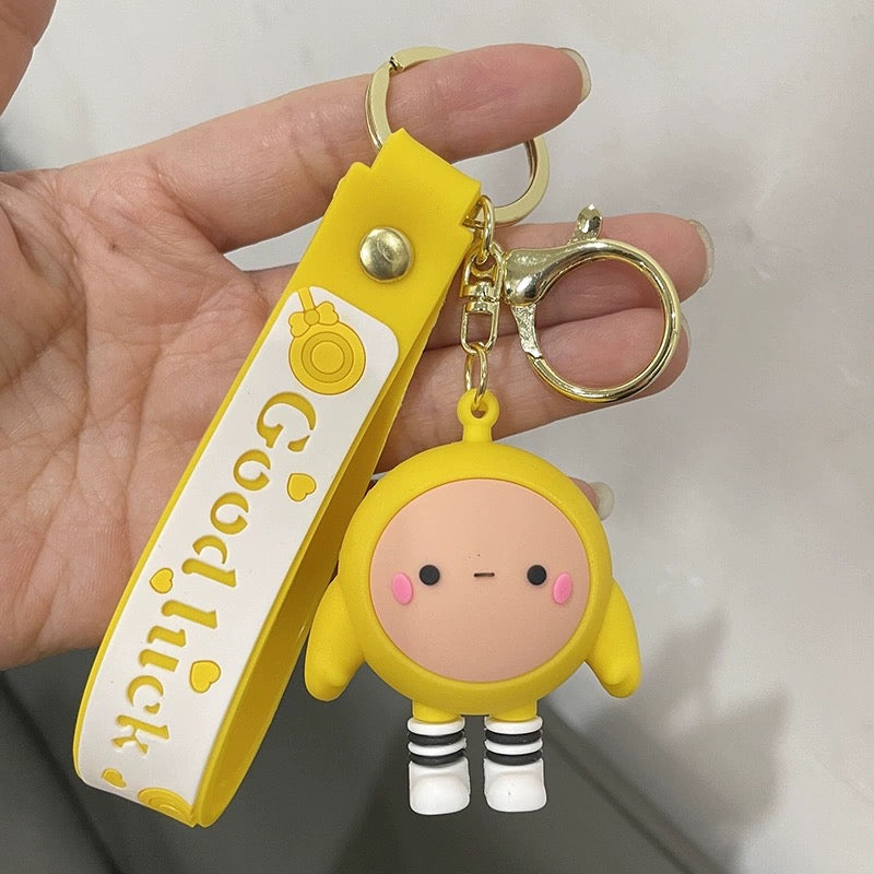 Egg Yolk Party Doll Keychain Pendant For Boys Bag Accessories