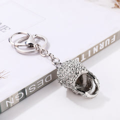 Rhinestone Metal Skull Keychain Bag Pendant Men Car Pendant