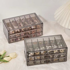 Transparent Jewelry Box Earrings Beaded Necklace Storage Display Box