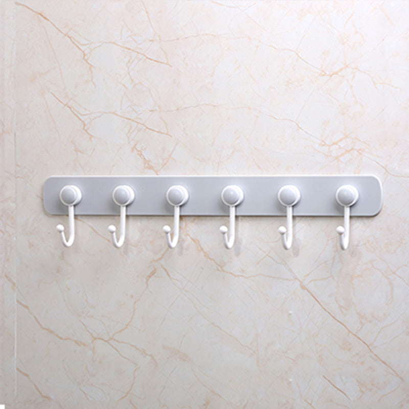 Kitchen Wall Storage Rack Holder with 6 Hooks Towel Rag Hook Hanger
