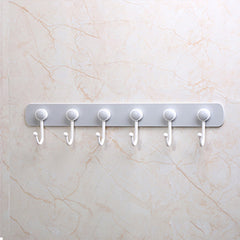 Kitchen Wall Storage Rack Holder with 6 Hooks Towel Rag Hook Hanger