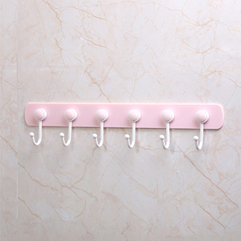 Kitchen Wall Storage Rack Holder with 6 Hooks Towel Rag Hook Hanger