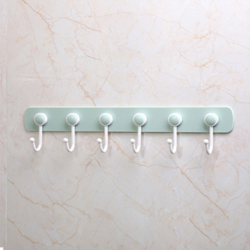 Kitchen Wall Storage Rack Holder with 6 Hooks Towel Rag Hook Hanger