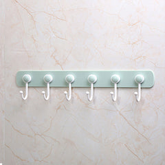 Kitchen Wall Storage Rack Holder with 6 Hooks Towel Rag Hook Hanger
