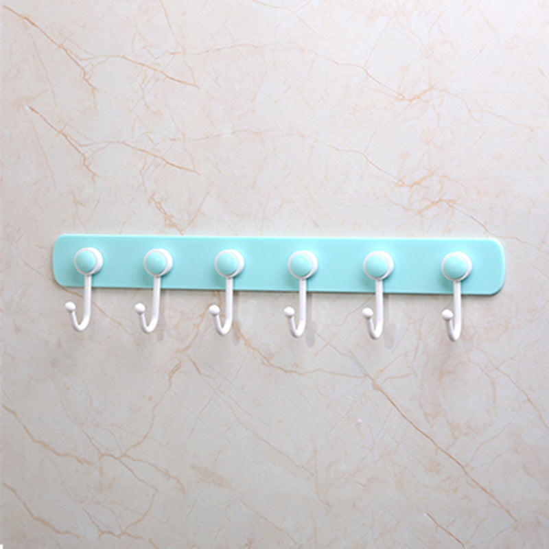 Kitchen Wall Storage Rack Holder with 6 Hooks Towel Rag Hook Hanger