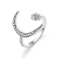 Star Moon Ring Charming Opening Minimalism