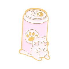 Cartoon Animal Alloy Brooch Overlapping Cat Enamel Badge for Kids