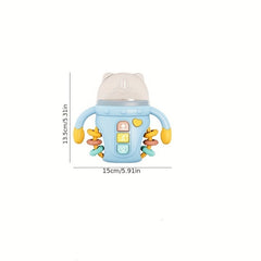 Montessori Baby Bottle Sensory Teething Toy with Rattles