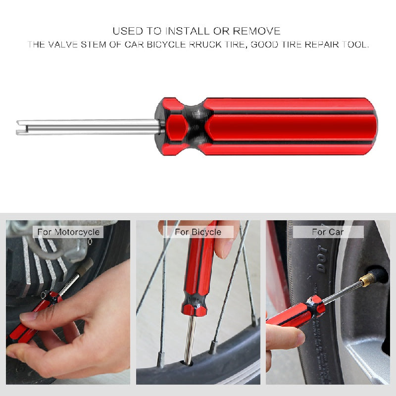 Car Tire Valve Core Installation Tool Set Screwdriver Wrench
