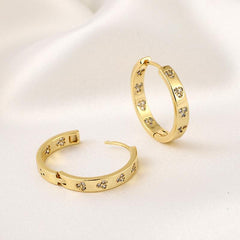 Geometric Zircon Earrings for Party Jewelry