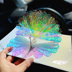 3D Peacock Greeting Card Creative Birthday Christmas Universal Blessing