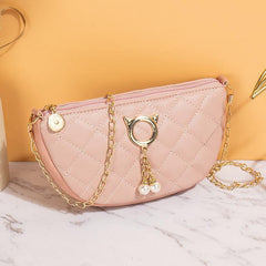 Girls Argyle Shoulder Bag Crossbody Bag Dumpling Bag Coin Purse