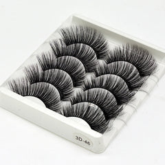 5 Pairs 3D Mink Hair False Eyelashes Wispy Fluffy Long Lashes
