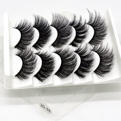 5 Pairs 3D Mink Hair False Eyelashes Wispy Fluffy Long Lashes
