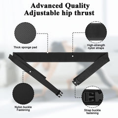 Non Slip Hip Thrusting Belt with Weighted Waist Training