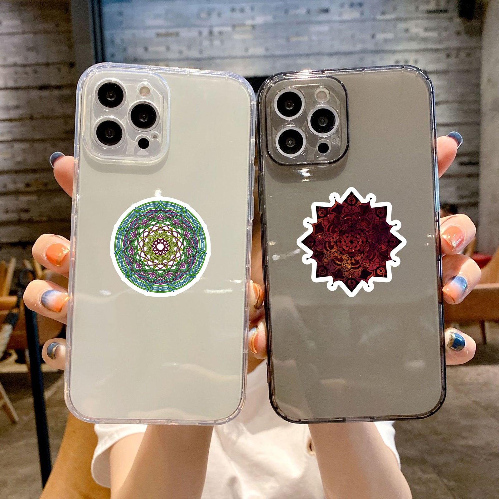 53pcs Sacred Geometry Vinyl Waterproof Stickers for Water Bottle Laptop Phone