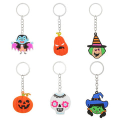 Halloween Keychain Pumpkin Cat Hat Witch Key Chain Bag Handbag Decor