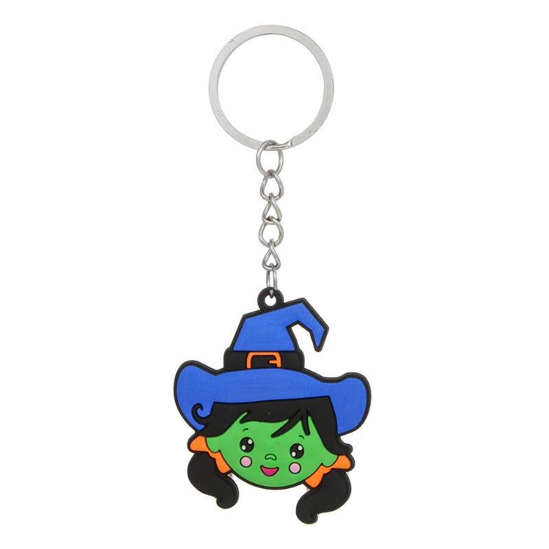 Halloween Keychain Pumpkin Cat Hat Witch Key Chain Bag Handbag Decor