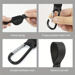 Stroller Hook Clip Aluminum Carabiner Cart Organizer Diaper Bag Hanger