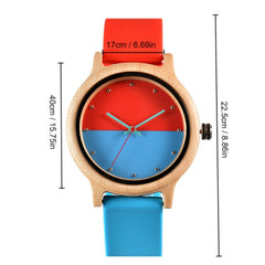 Round Wooden Quartz Watch for Kids