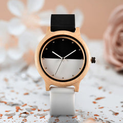Round Wooden Quartz Watch for Kids