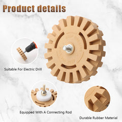 Car Eraser Wheel Adhesive Remover Rubber Wheel Power Drill Adapter