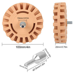 Car Eraser Wheel Adhesive Remover Rubber Wheel Power Drill Adapter