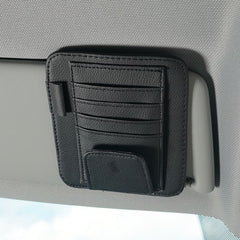 Car Sun Visor Storage Card Document Storage Bill Clip Car PU Multifunctional